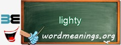WordMeaning blackboard for lighty